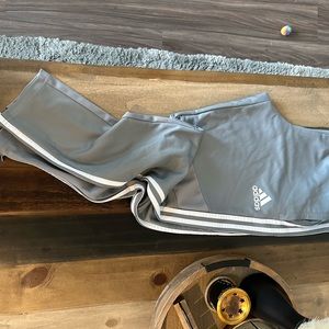Adidas trio pants size medium grey with white stripes